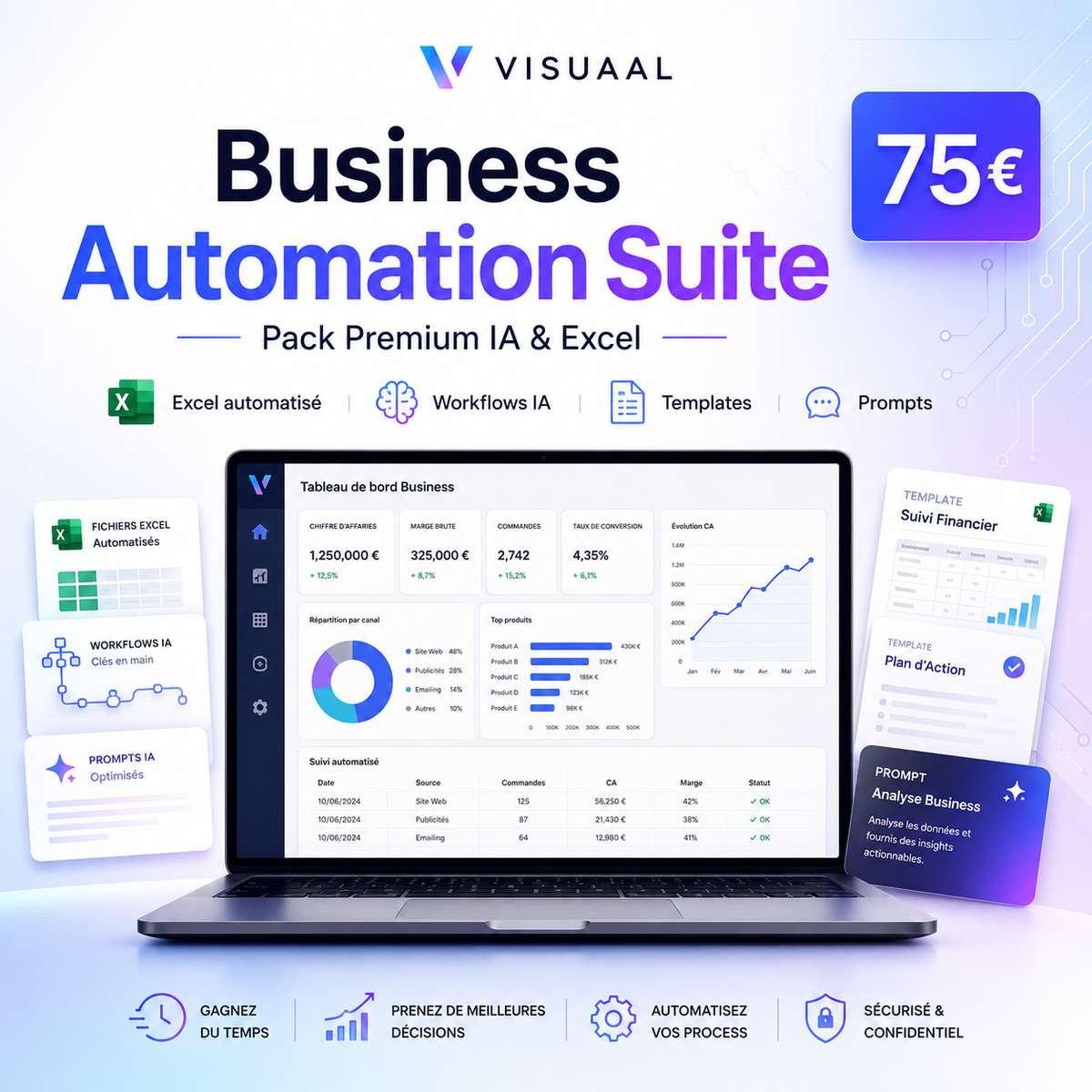 Business Automation Suite – Pack Premium IA & Excel
